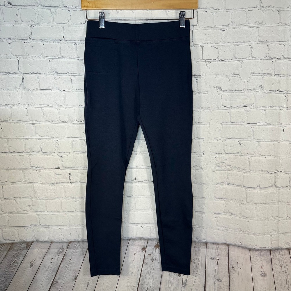 American Giant No-BS Pant Blue High Rise Leggings Women Size 2 Made in USA
